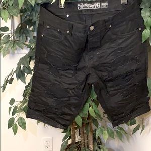 Heritage by America Mens Black Denim Shorts